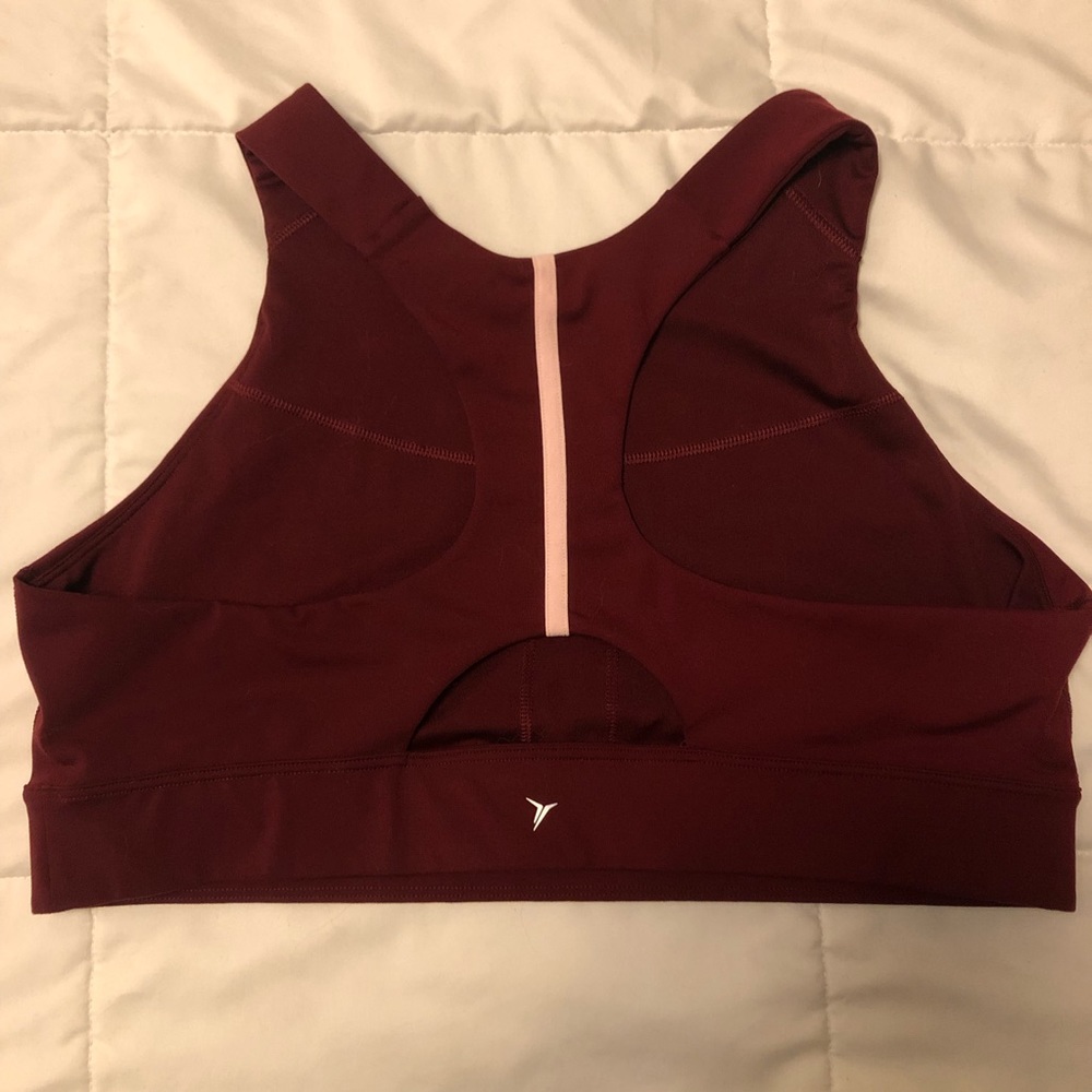 Maroon Old Navy High Neck Sports Bra XL